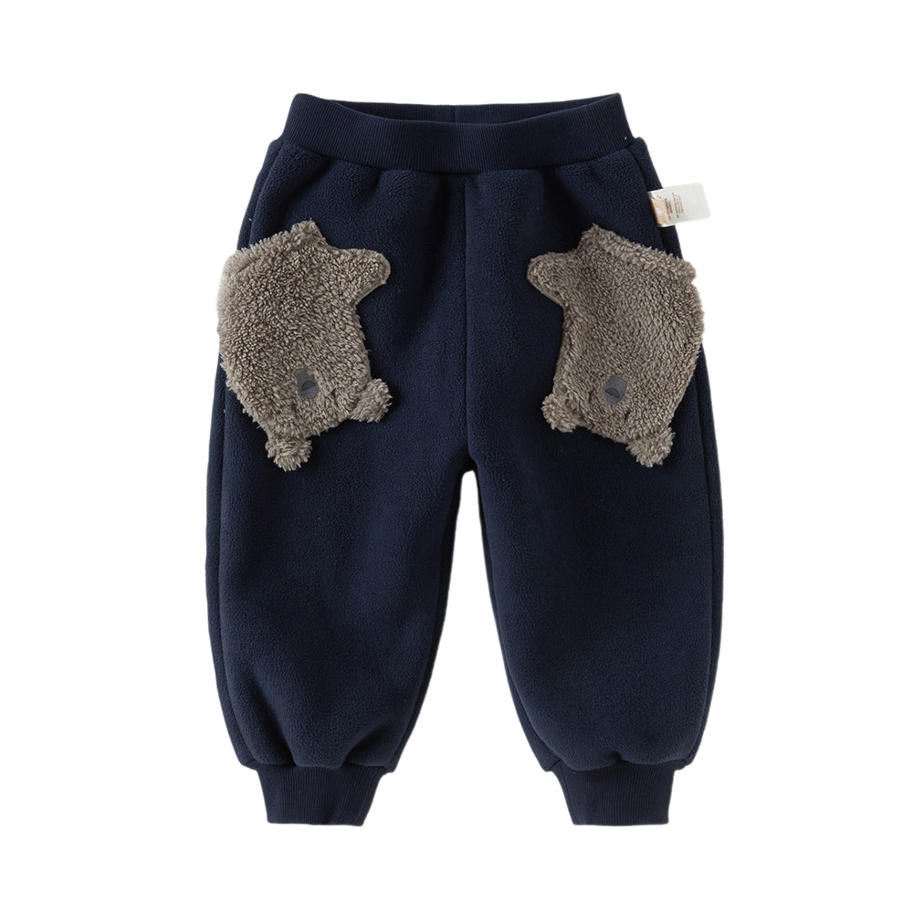 Dave&Bella Toddler Girls/Boys Versatile Adjustable Waistband Plush-lined Sweatpants