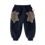 Dave&Bella Toddler Girls/Boys Versatile Adjustable Waistband Plush-lined Sweatpants