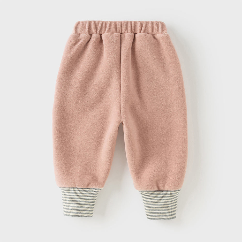 Dave&Bella Toddler Girls Sweet Pink/Grey Warm Pants