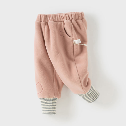 Dave&Bella Toddler Girls Winter Sweet Pink/Grey Warm Pants