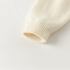 Dave&Bella Kids Girls Elegant Long-sleeved Versatile Pullover Pure Cashmere Sweater Tops