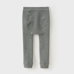 Dave&Bella Kids Girls Beige/Grey Plush-lined Warm Footless Tights Leggings