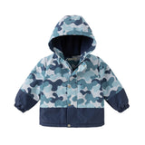 Dave&Bella Toddler Boys Cool Blue Waterproof Plush-lined Hooded Outwear Coats
