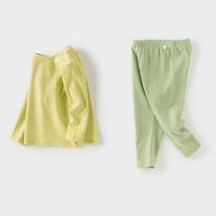 Dave&Bella Kids Girls/Boys Charming Color Breathable Cotton Sleepwear Pajamas