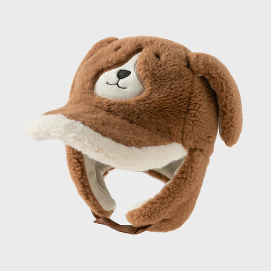 Dave&Bella Toddler Girls/Boys Winter Cute Brown Bear's Ear-style Cozy Plush-lined Hats