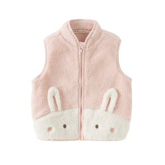 Dave&Bella Toddler Girls/Boys Cute Cartoon Animal-shaped Sleeveless Soft Plush Vest Tops