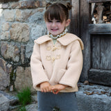 Dave&Bella Toddler Girls Sweet Beige Outwear Long-sleeved Padded Coats