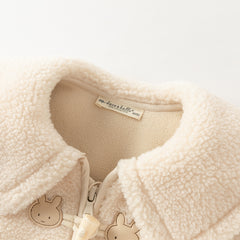 Dave&Bella Toddler Girls Sweet Beige Outwear Long-sleeved Padded Coats