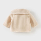Dave&Bella Toddler Girls Sweet Beige Outwear Long-sleeved Padded Coats