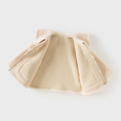 Dave&Bella Toddler Girls Sweet Beige Outwear Long-sleeved Padded Coats