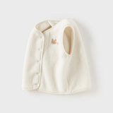 Dave&Bella Toddler Girls Adorable Sleeveless Beige Vests