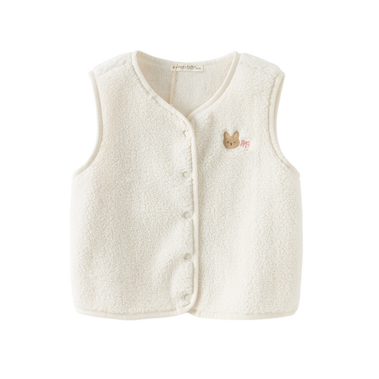 Dave&Bella Toddler Girls Autumn Adorable Sleeveless Beige Vest Tops