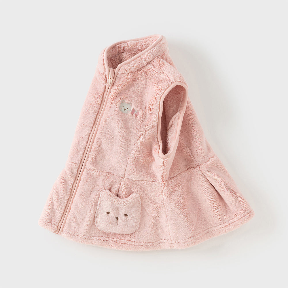 Dave&Bella Toddler Girls Sweet Pink Sleeveless Outdoor Padded Vests