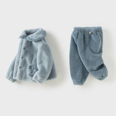 Dave&Bella Toddler Girls/Boys Winter Cozy Plush Long Sleeve Night Pajamas