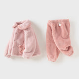 Dave&Bella Toddler Girls/Boys Cozy Plush Long Sleeve Night Pajamas