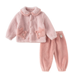 Dave&Bella Toddler Girls/Boys Cozy Plush Long Sleeve Night Pajamas