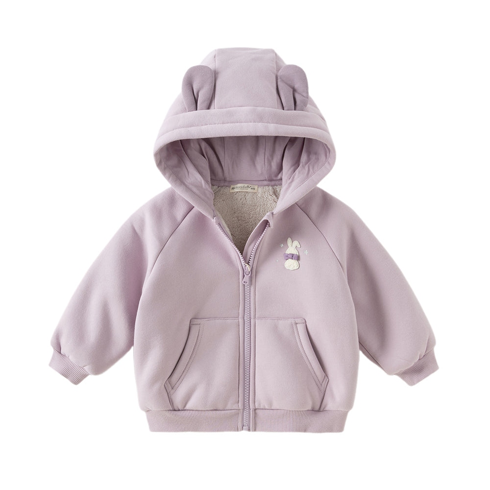 Dave&Bella Toddler Girls/Boys Soft Plush-lined Outwear Hooded Coats