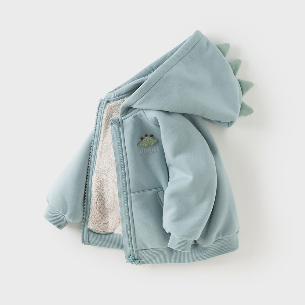 Dave&Bella Toddler Girls/Boys Soft Plush-lined Outwear Hooded Coats
