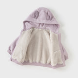 Dave&Bella Toddler Girls/Boys Soft Plush-lined Outwear Hooded Coats