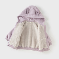 Dave&Bella Toddler Girls/Boys Winter Soft Plush-lined Outwear Hooded Coats