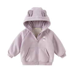 Dave&Bella Toddler Girls/Boys Winter Soft Plush-lined Outwear Hooded Coats