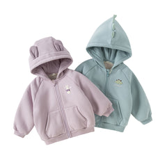 Dave&Bella Toddler Girls/Boys Winter Soft Plush-lined Outwear Hooded Coats