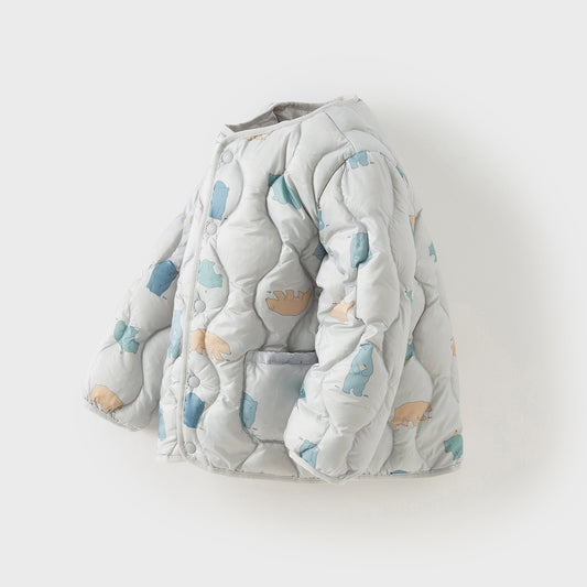 Dave&Bella Toddler Girls/Boys Lightweight Cute Print Warm Outwear Windproof Down Coats