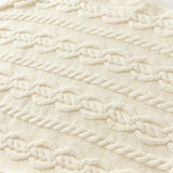 Dave&Bella Kids Girls Elegant Pearl White Cape-style Knit Pullover Sweaters Tops