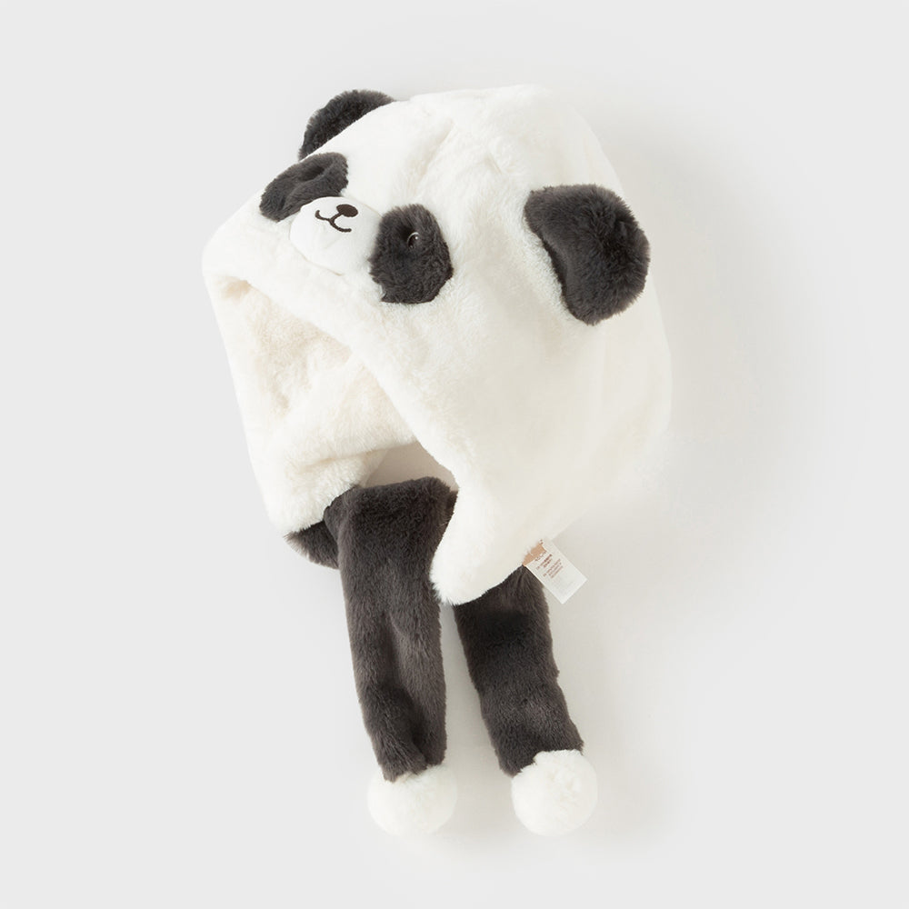 Dave&Bella Toddler Girls/Boys Soft Plush Ear-Warming Playful Panda/Rabbit-Shaped Hats