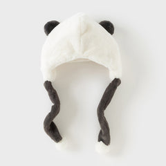 Dave&Bella Toddler Girls/Boys Soft Plush Ear-Warming Playful Panda/Rabbit-Shaped Hats