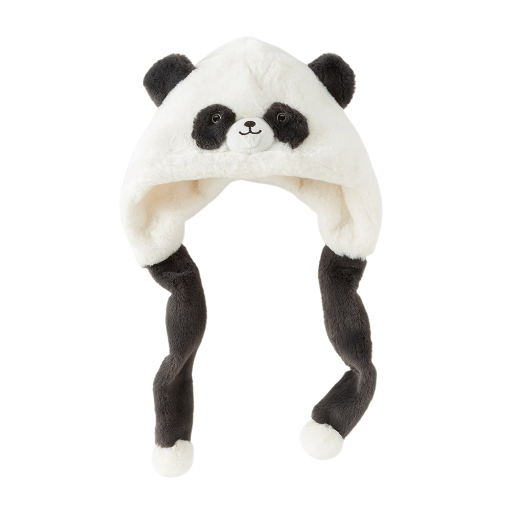 Dave&Bella Toddler Girls/Boys Soft Plush Ear-Warming Playful Panda/Rabbit-Shaped Hats