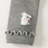 Dave&Bella Toddler Girls Grey/Black Cozy Plush-lined Daily Leggings