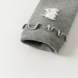 Dave&Bella Toddler Girls Grey/Black Cozy Plush-lined Daily Leggings
