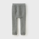 Dave&Bella Toddler Girls Grey/Black Cozy Plush-lined Daily Leggings
