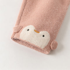 Dave&Bella Toddler Girls Sweet Pink/Grey Slim Soft Plush-lined Leggings