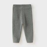Dave&Bella Toddler Girls Sweet Pink/Grey Slim Soft Plush-lined Leggings