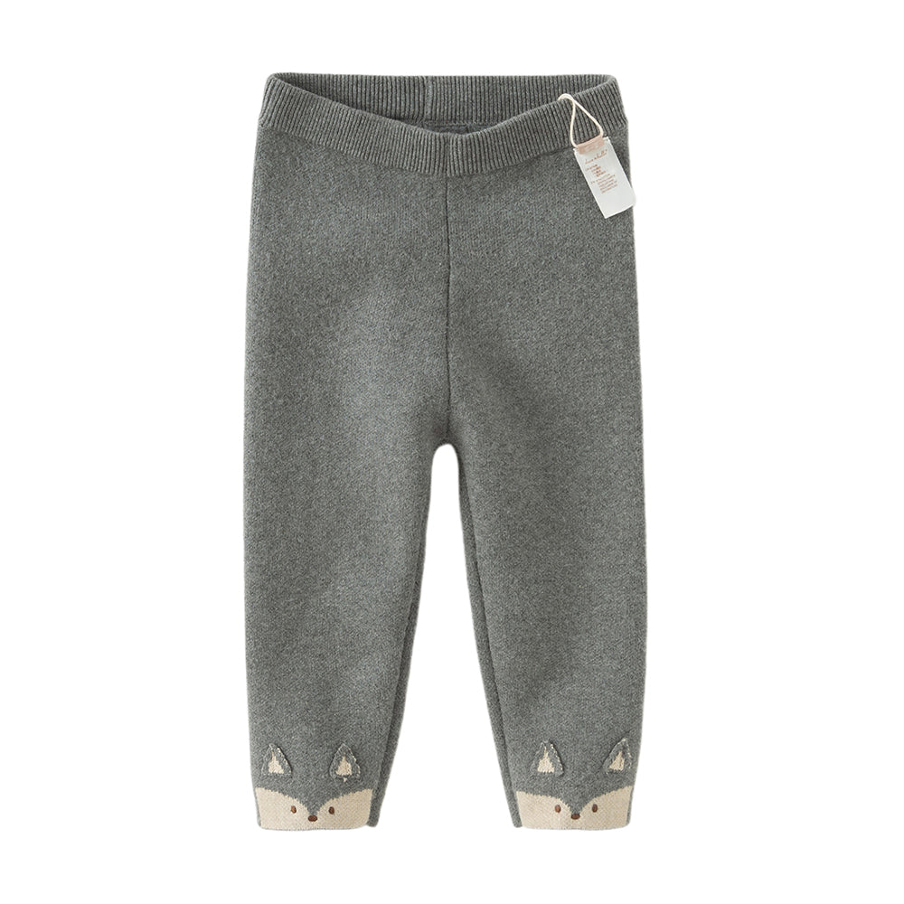 Dave&Bella Toddler Girls Sweet Pink/Grey Slim Soft Plush-lined Leggings