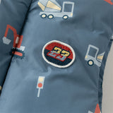 Dave&Bella Toddler Boys Playful Print Navy Blue Turtle Sleeveless Warm Padded Vests Tops