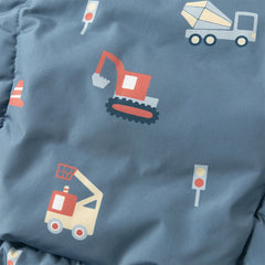 Dave&Bella Toddler Boys Playful Print Navy Blue Turtle Sleeveless Warm Padded Vests Tops