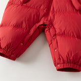 Dave&Bella Baby Girls/Boys Winter Stylish Windproof Hooded Cozy Down Rompers