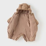 Dave&Bella Baby Girls/Boys Winter Stylish Windproof Hooded Cozy Down Rompers