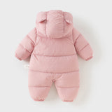 Dave&Bella Baby Girls/Boys Winter Stylish Windproof Hooded Cozy Down Rompers