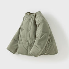 Dave&Bella Toddler GirlsBoys Autumn Warm Simple Versatile Padded Outwear Coats