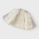 Dave&Bella Toddler Girls/Boys Cozy Multi-color Simple Versatile Padded Quilted Liner Jacket -1