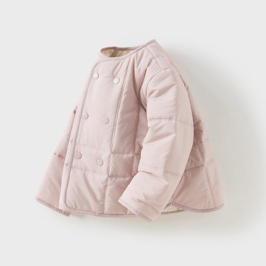 Dave&Bella Toddler GirlsBoys Autumn Warm Simple Versatile Padded Outwear Coats