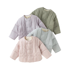 Dave&Bella Toddler GirlsBoys Autumn Warm Simple Versatile Padded Outwear Coats