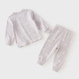Dave&Bella Toddler Girls Pink/Purple Sweet Cute Print Soft Cozy Skin-Friendly Pajamas