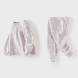 Dave&Bella Toddler Girls Pink/Purple Sweet Cute Print Soft Cozy Skin-Friendly Pajamas