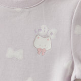 Dave&Bella Toddler Girls Pink/Purple Sweet Cute Print Soft Cozy Skin-Friendly Pajamas