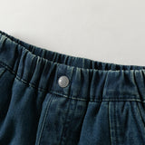 Dave&Bella Toddler Boys Denim Blue Thickened Classic Warm Cozy Cotton Padded Jeans